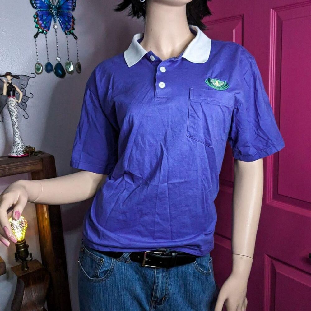 Women's Blue and Purple Polo-shirts